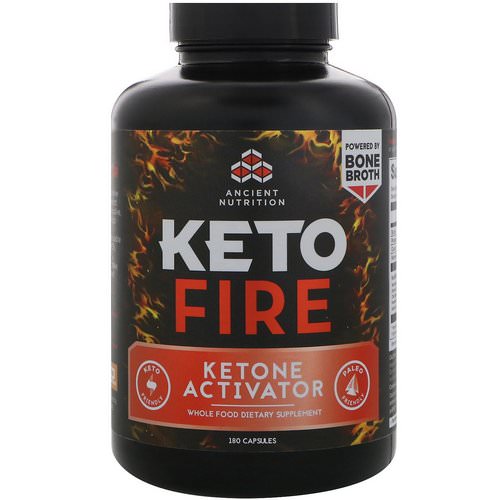 Dr. Axe / Ancient Nutrition, Keto Fire, Ketone Activator, 180 Capsules فوائد