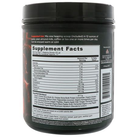 Dr. Axe / Ancient Nutrition, Keto Protein, Ketogenic Performance Fuel, Caffeine Free, Maple, 18.7 oz (530 g):مرق العظام, المفاصل