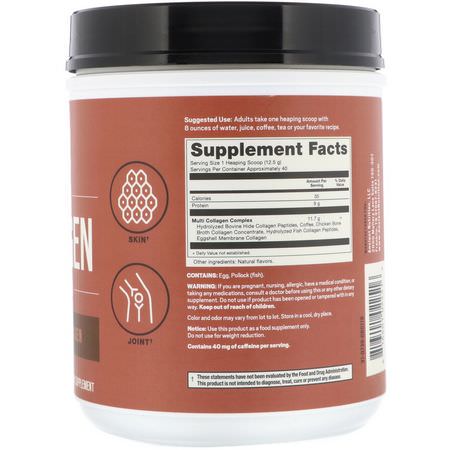 Dr. Axe / Ancient Nutrition, Multi Collagen Protein, Cold Brew Collagen, 1.1 lbs (500 g):البر,تين, التغذية الرياضية