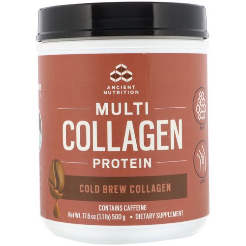 Dr. Axe / Ancient Nutrition, Multi Collagen Protein, Cold Brew Collagen, 1.1 lbs (500 g) فوائد