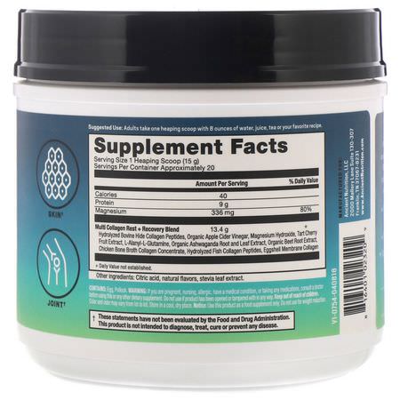 Dr. Axe / Ancient Nutrition, Multi Collagen Protein, Rest + Recovery, Calming Natural Mixed Berry, 10.5 oz (300 g):مكملات الك,لاجين, المفصل