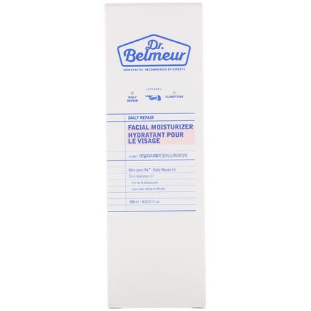 Dr. Belmeur, Daily Repair, Facial Moisturizer, 4 fl oz (120 ml):مرطبات K-جمال, الكريمات