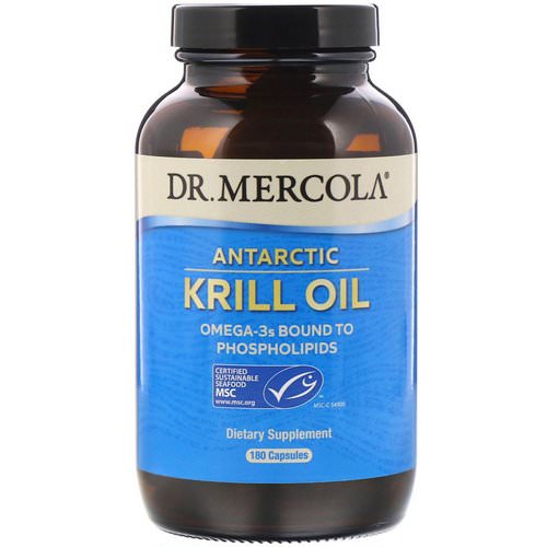 Dr. Mercola, Antarctic Krill Oil, 180 Capsules فوائد