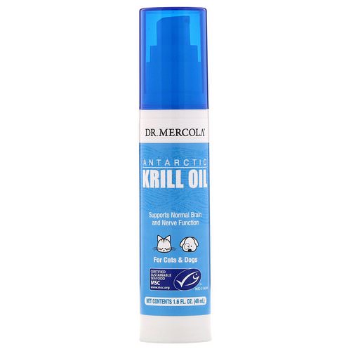 Dr. Mercola, Antarctic Krill Oil Liquid Pump for Cats & Dogs, 1.6 fl (48 ml) فوائد