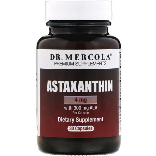 Dr. Mercola, Astaxanthin, 4 mg, 30 Capsules فوائد