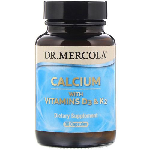 Dr. Mercola, Calcium with Vitamins D3 & K2, 30 Capsules فوائد
