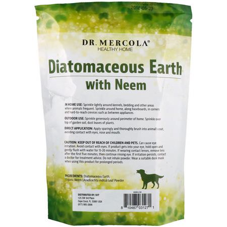 Dr. Mercola, Diatomaceous Earth with Neem, 1 lb (453.5 g):Tick Defense, Flea