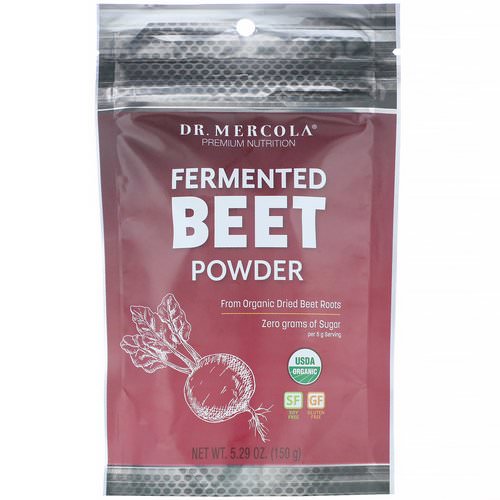 Dr. Mercola, Organic Fermented Beet Powder, 5.29 oz (150 g) فوائد