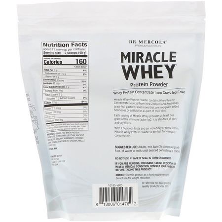 Dr. Mercola, Miracle Whey Protein Powder, Original, 16 oz (454 g):بر,تين مصل اللبن, التغذية الرياضية
