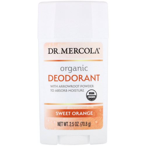 Dr. Mercola, Organic Deodorant, Sweet Orange, 2.5 oz (70.8 g) فوائد