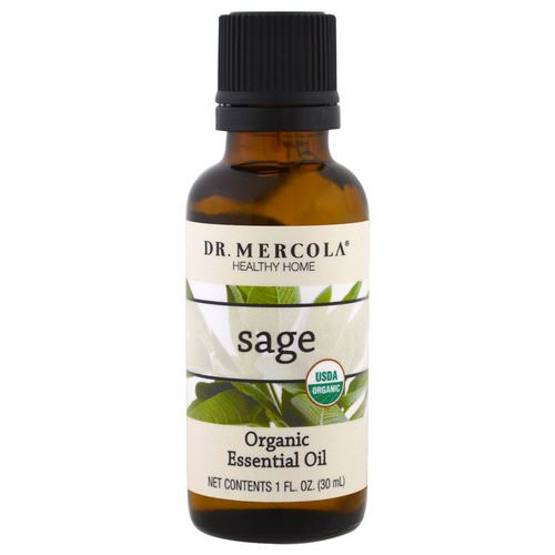 Dr. Mercola, Organic Essential Oil, Sage, 1 oz (30 ml) فوائد