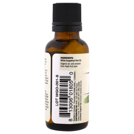 Dr. Mercola, Organic Essential Oil, White Grapefruit, 1 oz (30 ml):زيت الجريب فر,ت, رفع المست,ى