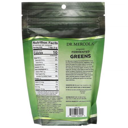 Dr. Mercola, Organic Fermented Greens, 9.5 oz (270 g):الخضر, س,برف,دس