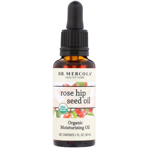 Dr. Mercola, Organic Moisturizing Oil, Rose Hip Seed Oil, 1 fl oz (30 ml) فوائد