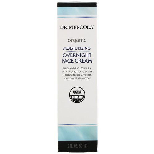 Dr. Mercola, Organic Moisturizing Overnight Face Cream, 2 fl oz (59 ml) فوائد