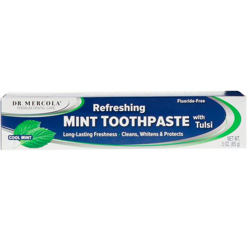 Dr. Mercola, Refreshing Toothpaste with Tulsi, Cool Mint, 3 oz (85 g) فوائد