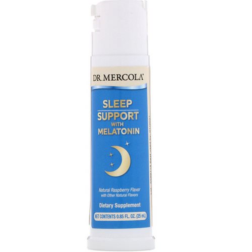 Dr. Mercola, Sleep Support with Melatonin, Natural Raspberry Flavor, 0.85 fl oz (25 ml) فوائد