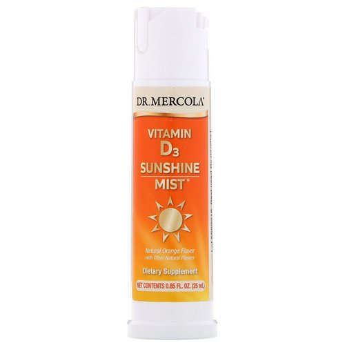 Dr. Mercola, Vitamin D3 Sunshine Mist, Natural Orange Flavor, 0.85 fl oz (25 ml) فوائد