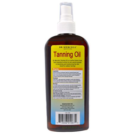 Dr. Mercola, Tanning Oil, 8 fl oz (236 ml):زي,ت التدليك ,الجسم