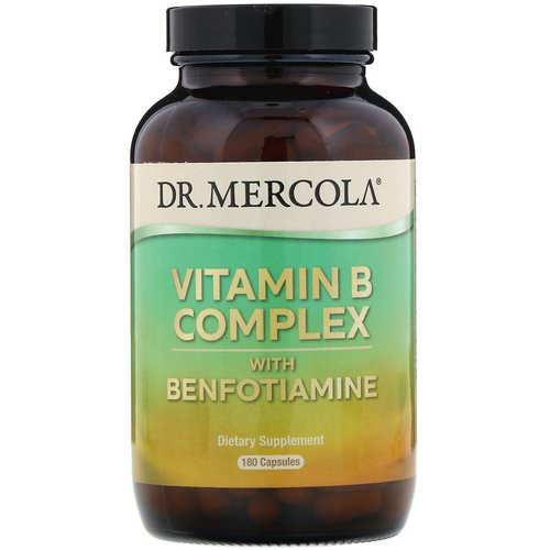 Dr. Mercola, Vitamin B Complex with Benfotiamine, 180 Capsules فوائد