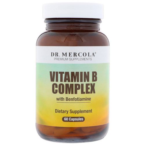 Dr. Mercola, Vitamin B Complex with Benfotiamine, 60 Capsules فوائد