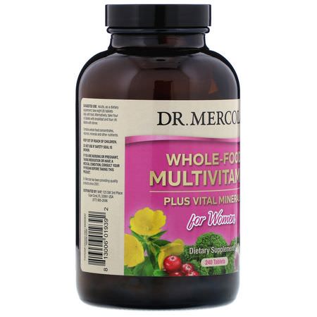 Dr. Mercola, Whole-Food Multivitamin Plus Vital Minerals for Women, 240 Tablets:الفيتامينات المتعددة للنساء, صحة المرأة
