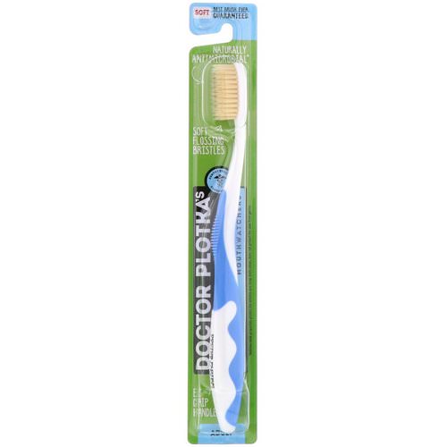 Dr. Plotka, MouthWatchers, Adult, Naturally Antimicrobial Toothbrush, Soft, Blue, 1 Toothbrush فوائد