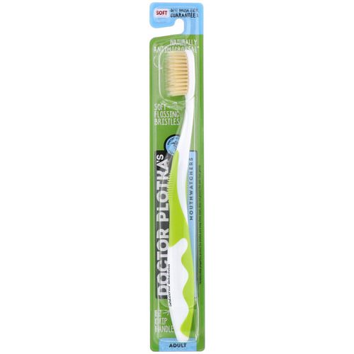 Dr. Plotka, MouthWatchers, Adult, Naturally Antimicrobial Toothbrush, Soft, Green, 1 Toothbrush فوائد
