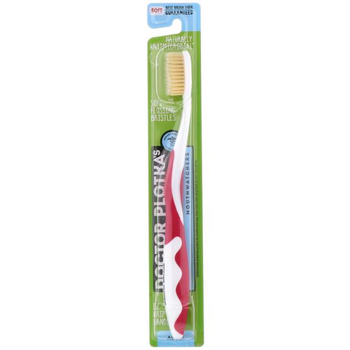 Dr. Plotka, MouthWatchers, Adult, Naturally Antimicrobial Toothbrush, Soft, Red, 1 Toothbrush فوائد