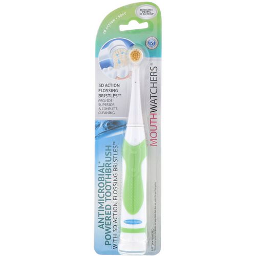 Dr. Plotka, MouthWatchers, Antimicrobial Powered Toothbrush, Soft, Green, 1 Toothbrush فوائد