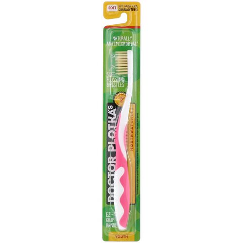 Dr. Plotka, MouthWatchers, Youth, Naturally Antimicrobial Toothbrush, Soft, Pink, 1 Toothbrush فوائد