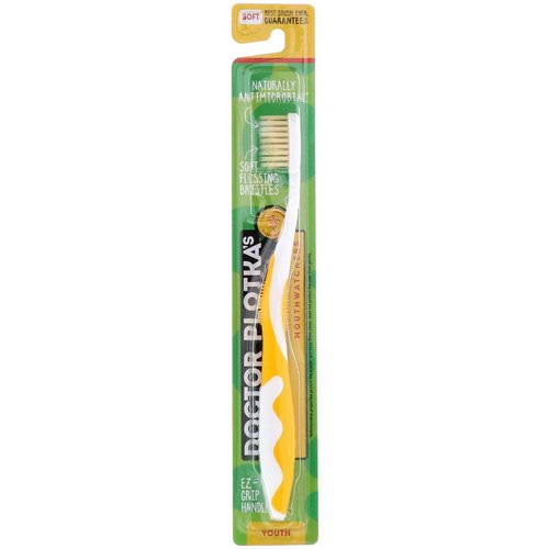 Dr. Plotka, MouthWatchers, Youth, Naturally Antimicrobial Toothbrush, Soft, Yellow, 1 Toothbrush فوائد
