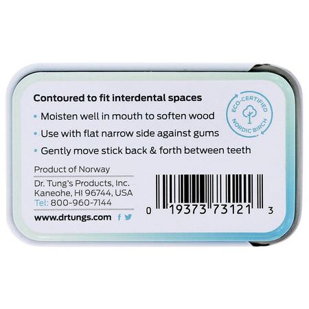 Dr. Tung's, Perio Sticks, Thin, 80 Sticks:اختيارات الأسنان, الأسنان