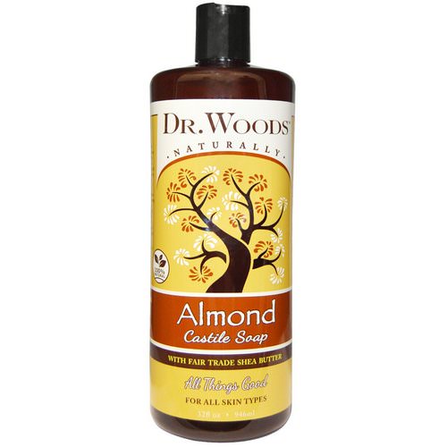 Dr. Woods, Almond Castile Soap with Fair Trade Shea Butter, 32 fl oz (946 ml) فوائد