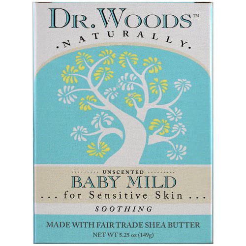 Dr. Woods, Baby Mild Castile Soap, Unscented, 5.25 oz (149 g) فوائد