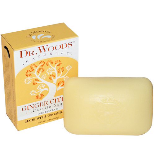 Dr. Woods, Castile Soap, Ginger Citrus, 5.25 oz (149 g) فوائد