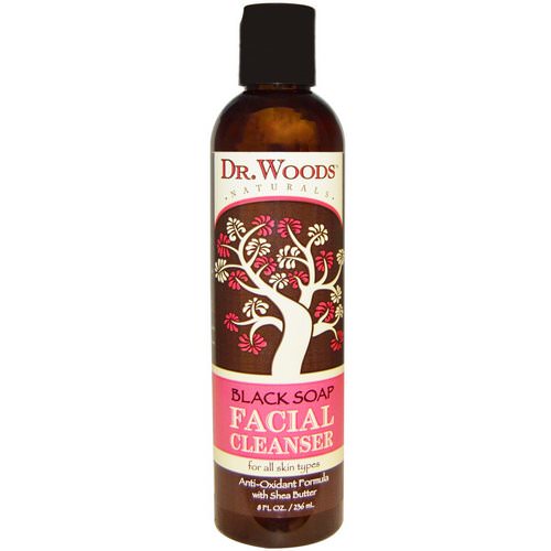 Dr. Woods, Facial Cleanser, Black Soap, 8 fl oz (236 ml) فوائد
