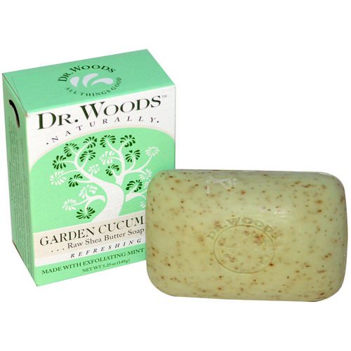 Dr. Woods, Raw Shea Butter Soap, Garden Cucumber, 5.25 oz (149 g) فوائد