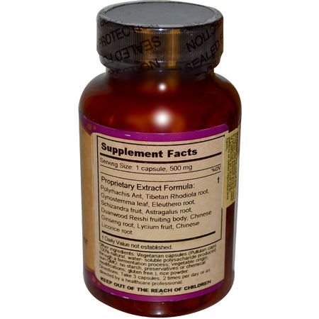 Dragon Herbs, Adaptogen Energizer, 500 mg, 100 Veggie Capsules:الطاقة, المكملات الغذائية