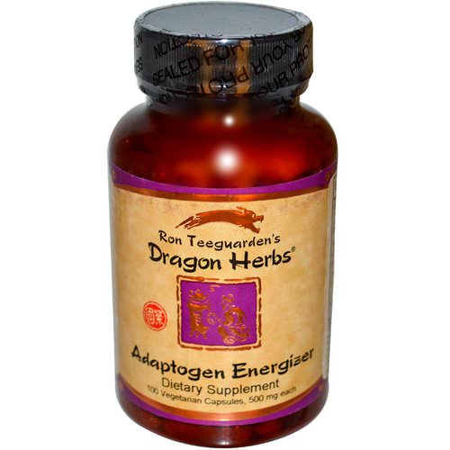 Dragon Herbs, Adaptogen Energizer, 500 mg, 100 Veggie Capsules فوائد