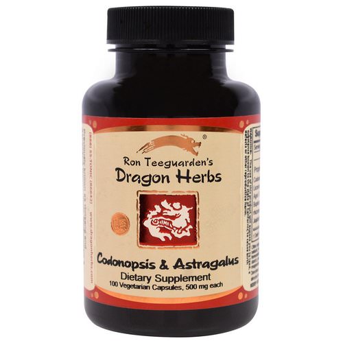 Dragon Herbs, Codonopsis & Astragalus, 500 mg, 100 Veggie Caps فوائد