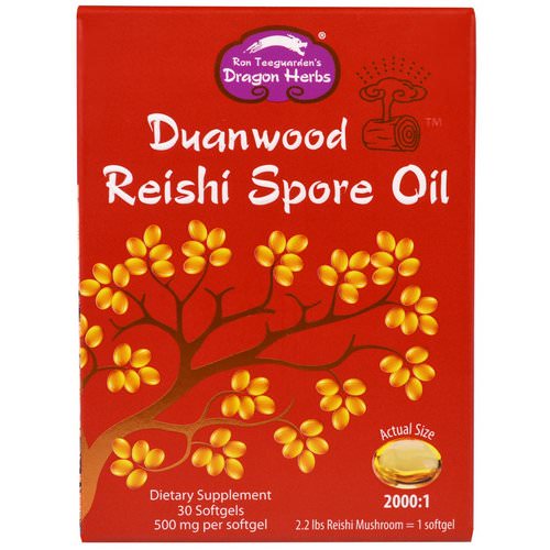 Dragon Herbs, Duanwood Reishi Spore Oil, 500 mg, 30 Softgels فوائد