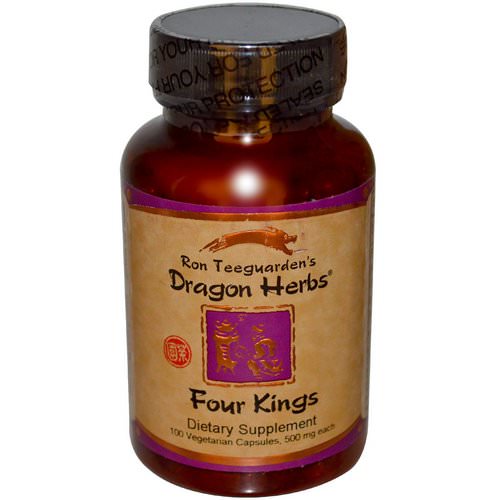 Dragon Herbs, Four Kings, 500 mg Each, 100 Veggie Caps فوائد