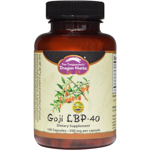 Dragon Herbs, Goji LBP-40, 500 mg, 100 Capsules فوائد