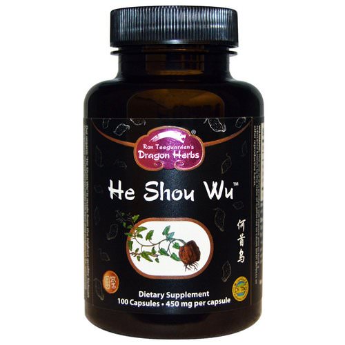 Dragon Herbs, He Shou Wu, 450 mg, 100 Capsules فوائد