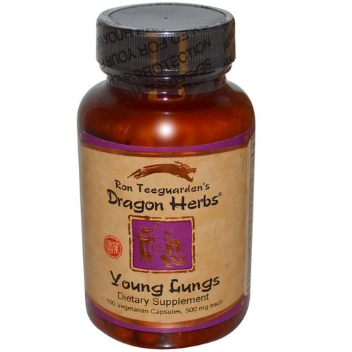 Dragon Herbs, Young Lungs, 500 mg, 100 Veggie Caps فوائد