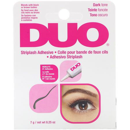 DUO, Striplash Adhesive, Dark, 0.25 oz (7 g):الرم,ش, العي,ن