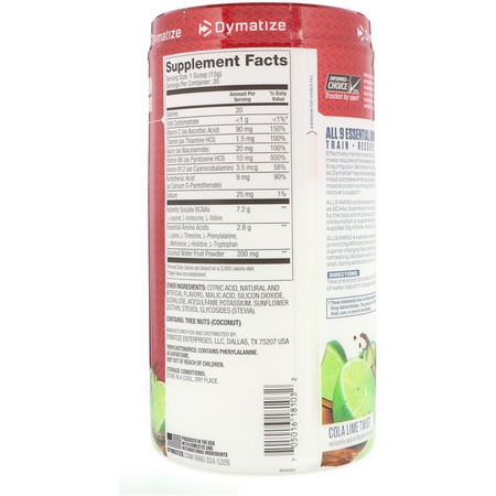 Dymatize Nutrition, All 9 Amino, Cola Lime Twist, 15.87 oz (450 g):الأحماض الأمينية
