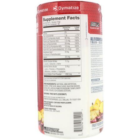 Dymatize Nutrition, All 9 Amino, Fruit Fusion Rush, 15.87 (450 g):الأحماض الأمينية