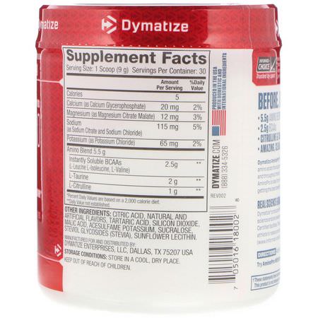 Dymatize Nutrition, AminoPro, Fruit Punch, 9.52 oz (270 g):BCAA,الأحماض الأمينية